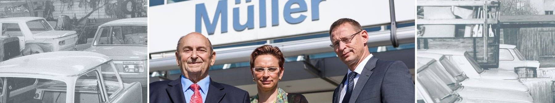 Geschäftsleitung von Automobile Müller mit Gründer des Familienunternehmens Ralf Müller